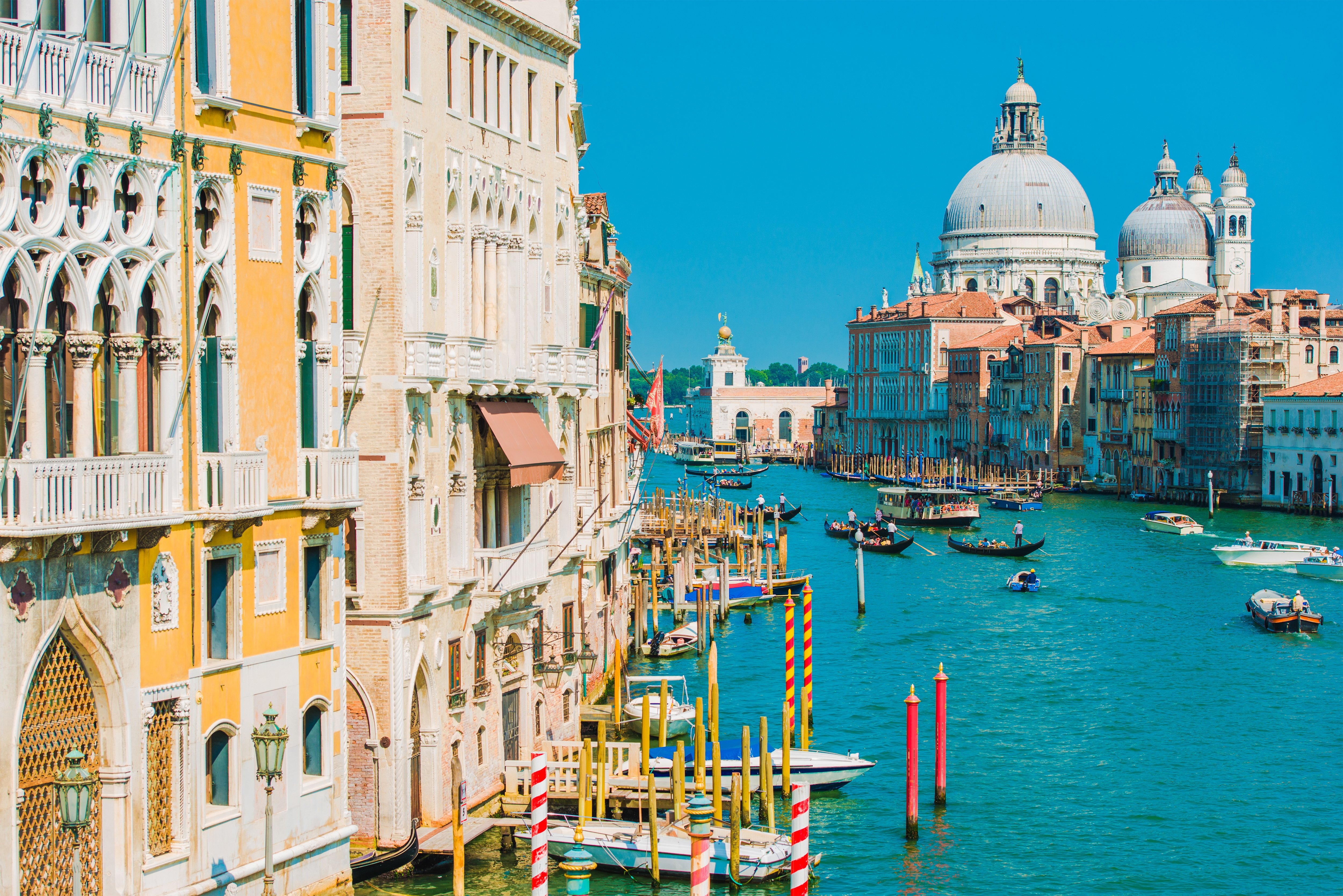 Grand Canal in the Venice, Italy. Famous Italian Architecture.