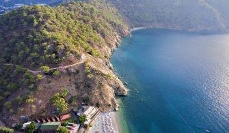 Aerial view of amazing Adrasan beach