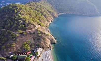 Aerial view of amazing Adrasan beach